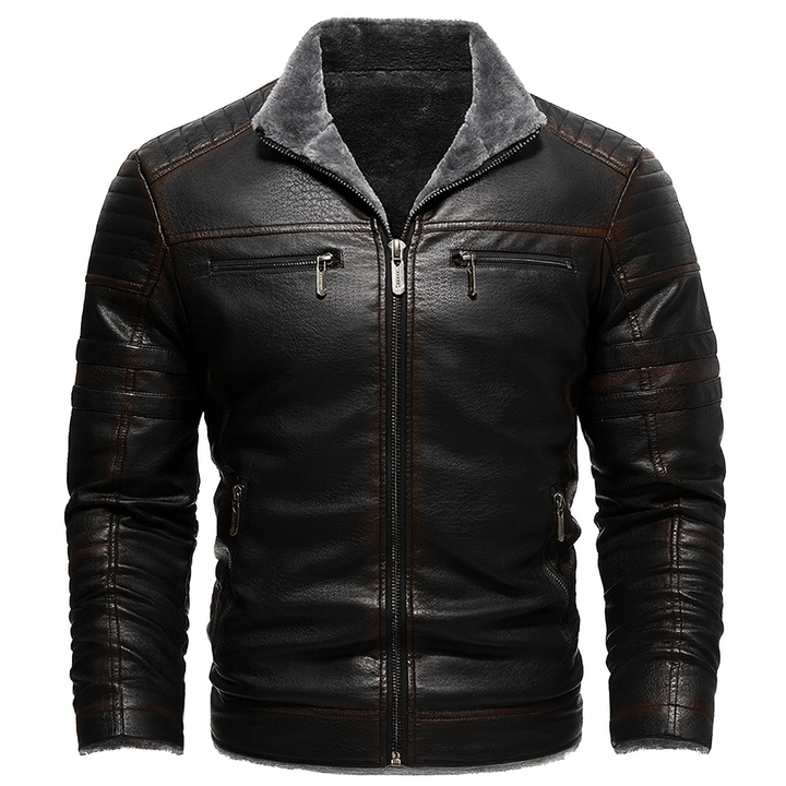 Veste d'Hiver Chaudement Doublée – Similicuir Homme