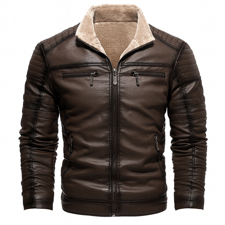 Veste d'Hiver Chaudement Doublée – Similicuir Homme
