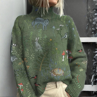 Pull à col roulé chaud et élégant