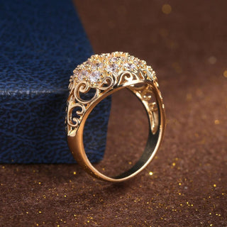 Bague Vintage en Or avec Diamants Ronds