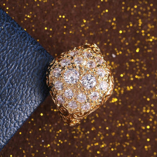 Bague Vintage en Or avec Diamants Ronds