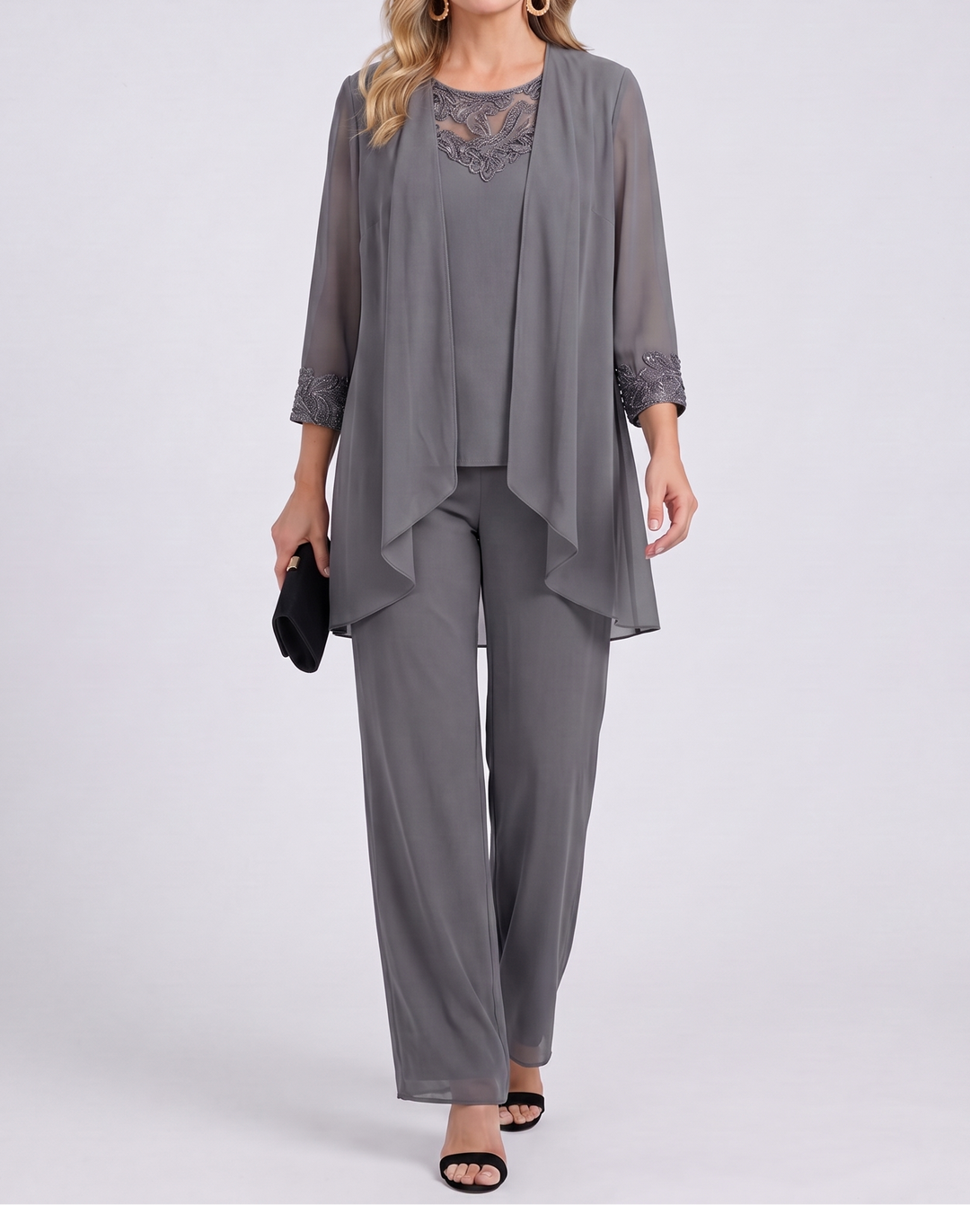 Eleanor | Veste Fluide & Ensemble Pantalon À Jambes Larges