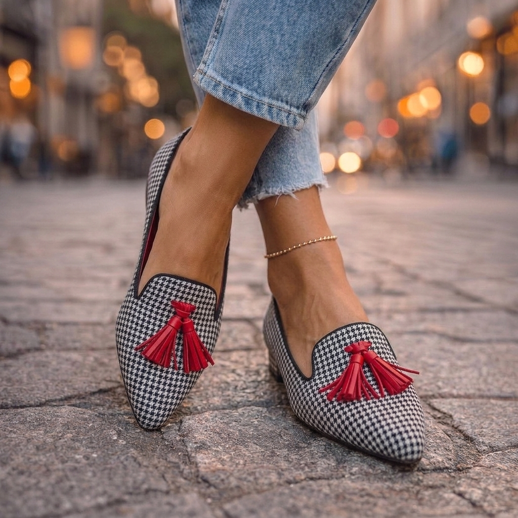 Evelyn | Ballerines Pointues avec Franges