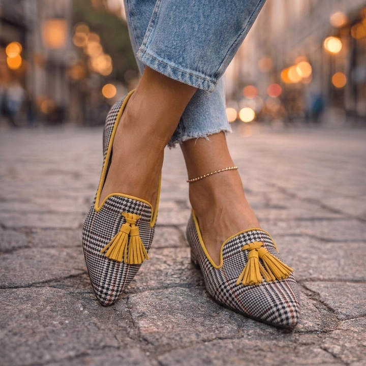 Evelyn | Ballerines Pointues avec Franges