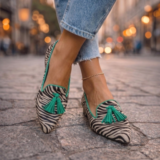Evelyn | Ballerines Pointues avec Franges