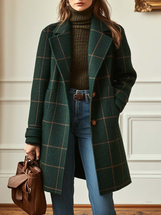 DELACROIX | MANTEAU EFFET LAINE À CARREAUX