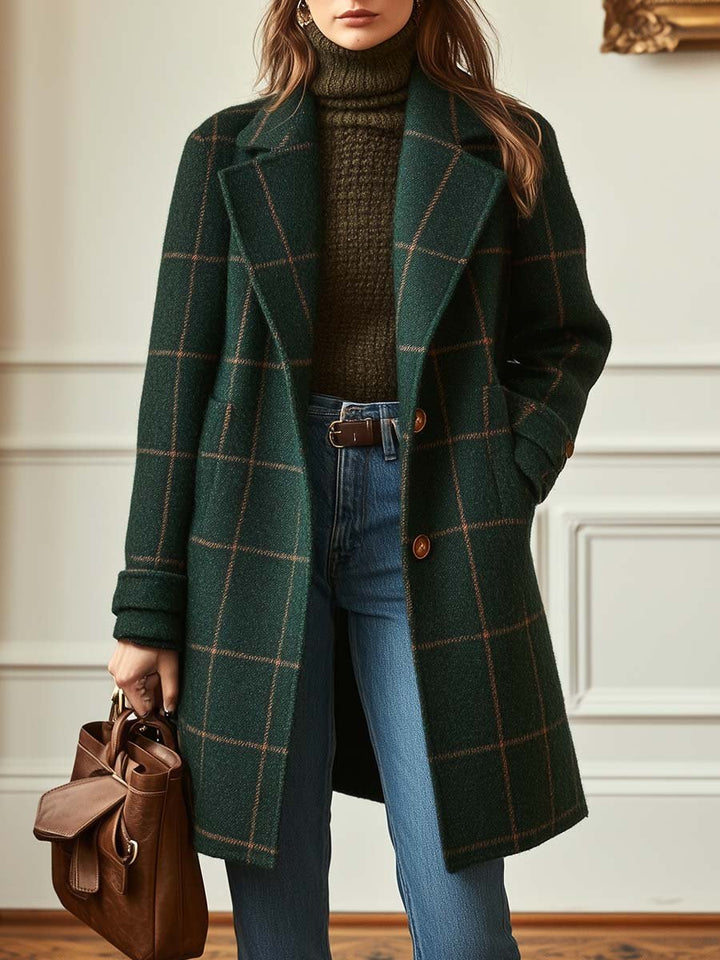 DELACROIX | MANTEAU EFFET LAINE À CARREAUX