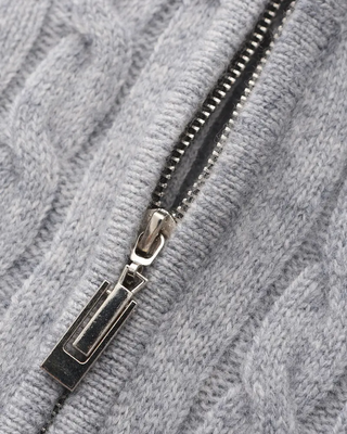 1/2 Zip en Cachemire Tissé 100%