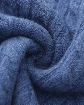 1/2 Zip en Cachemire Tissé 100%