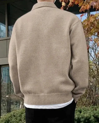 Veste en laine à demi-fermeture à boutons