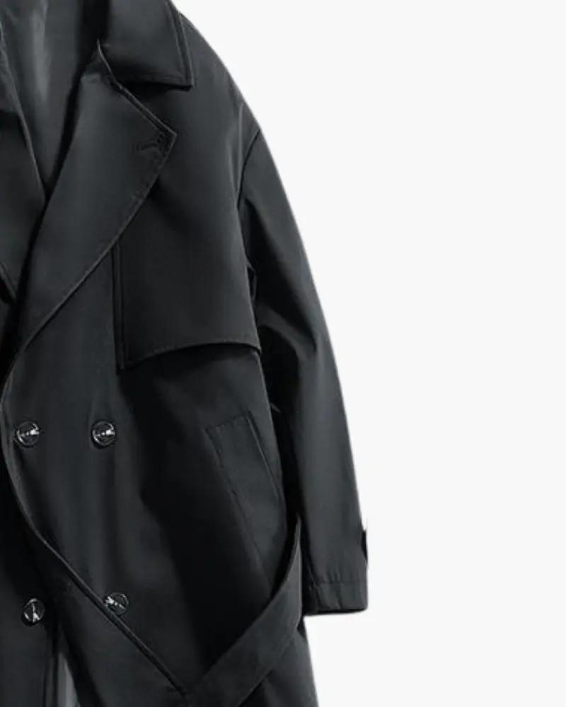 Manteau de Trench Double-Bouton Classique