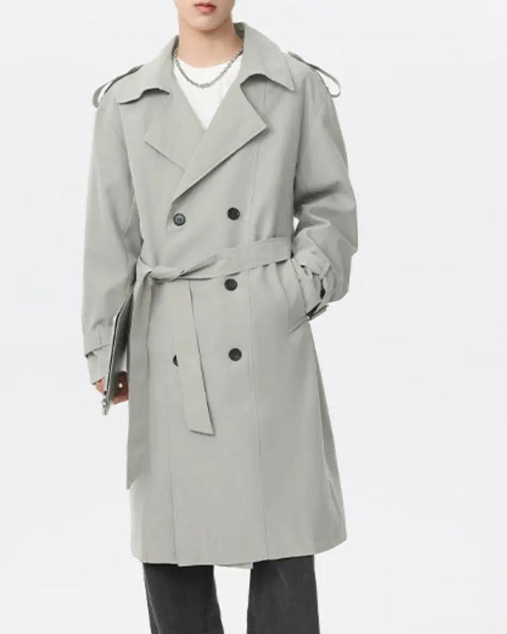 Manteau de Trench Double-Bouton Classique