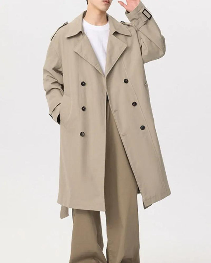Manteau de Trench Double-Bouton Classique