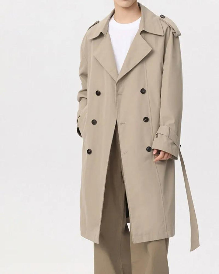 Manteau de Trench Double-Bouton Classique