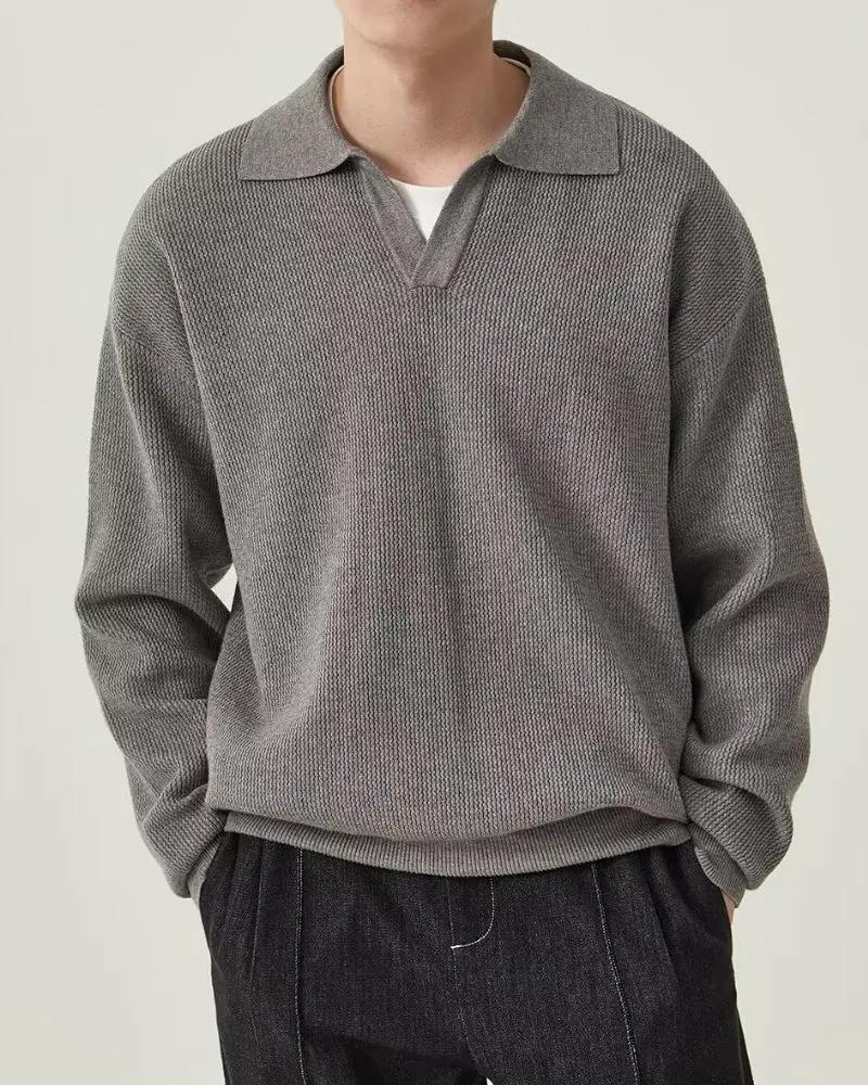 Polo en Tricot Texturé