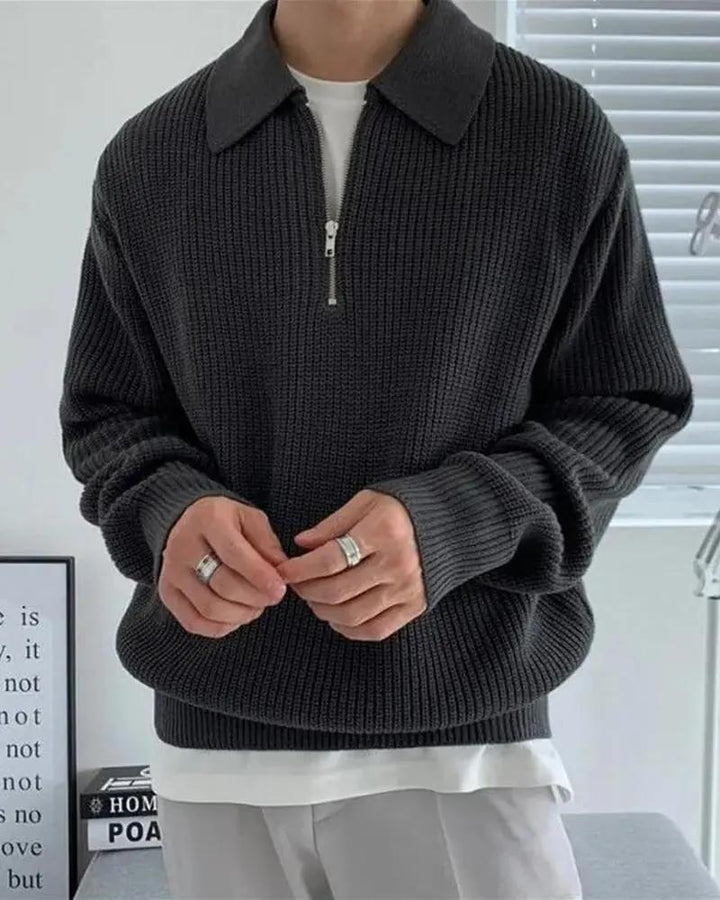 Pull Cesare à demi-zip