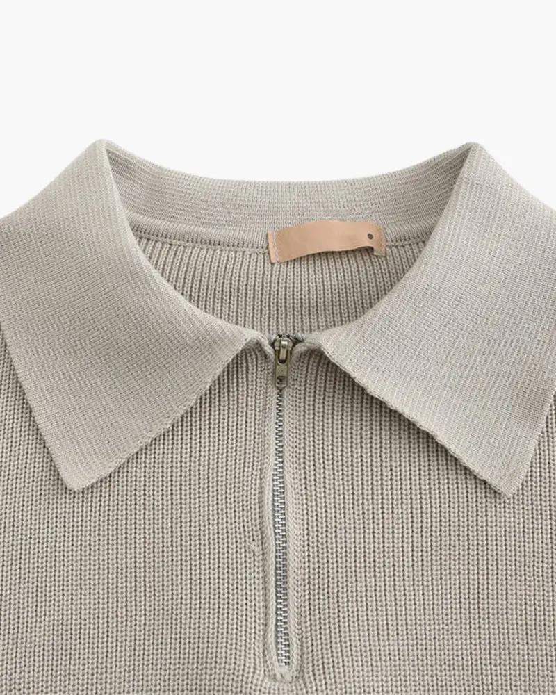 Pull Cesare à demi-zip