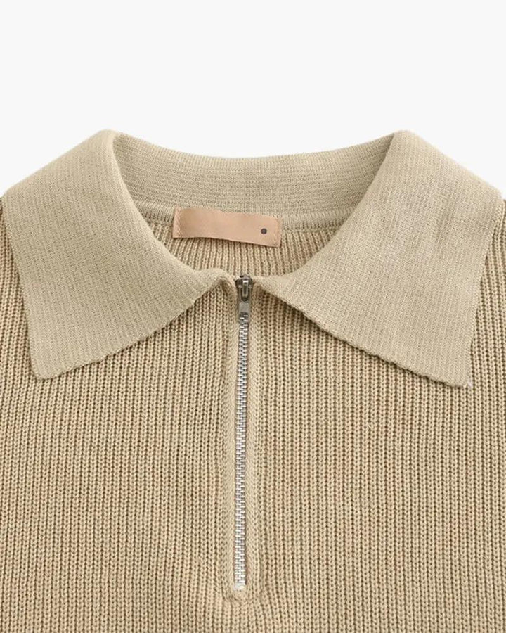 Pull Cesare à demi-zip
