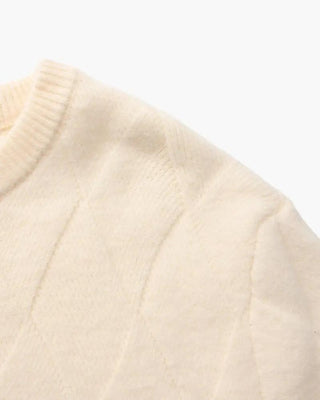 Pull à col rond en tricot diamanté