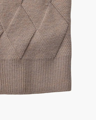 Pull à col rond en tricot diamanté