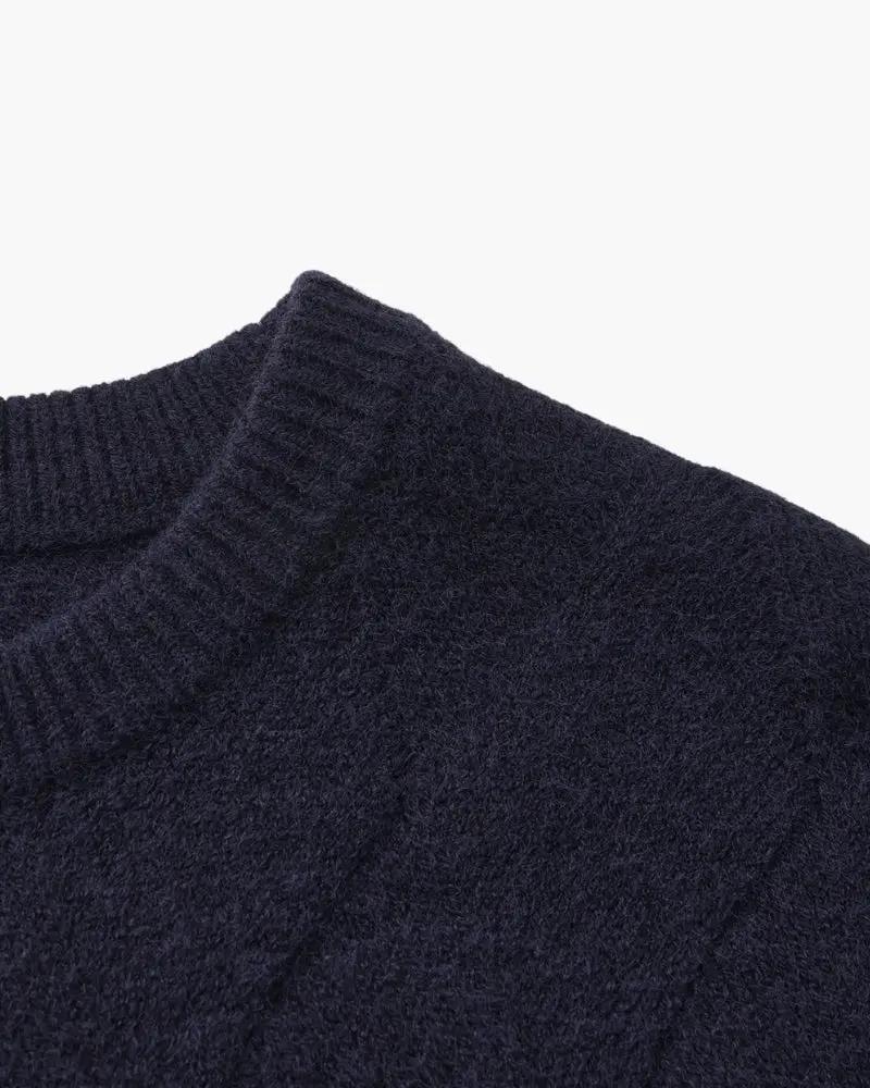 Pull à col rond en tricot diamanté
