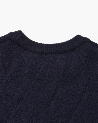 Pull à col rond en tricot diamanté