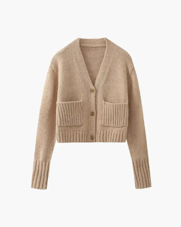 Gilet douillet en maille à poches