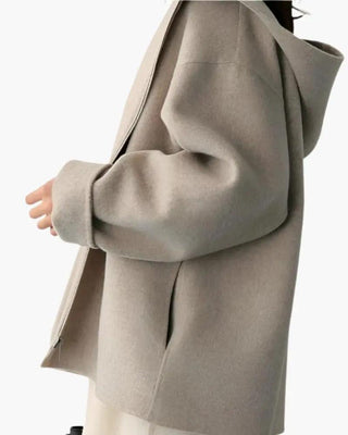 Manteau zippé en laine Marlow