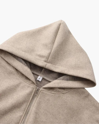 Manteau zippé en laine Marlow