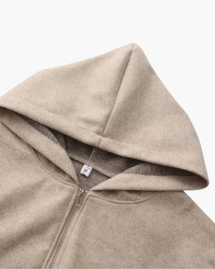 Manteau zippé en laine Marlow