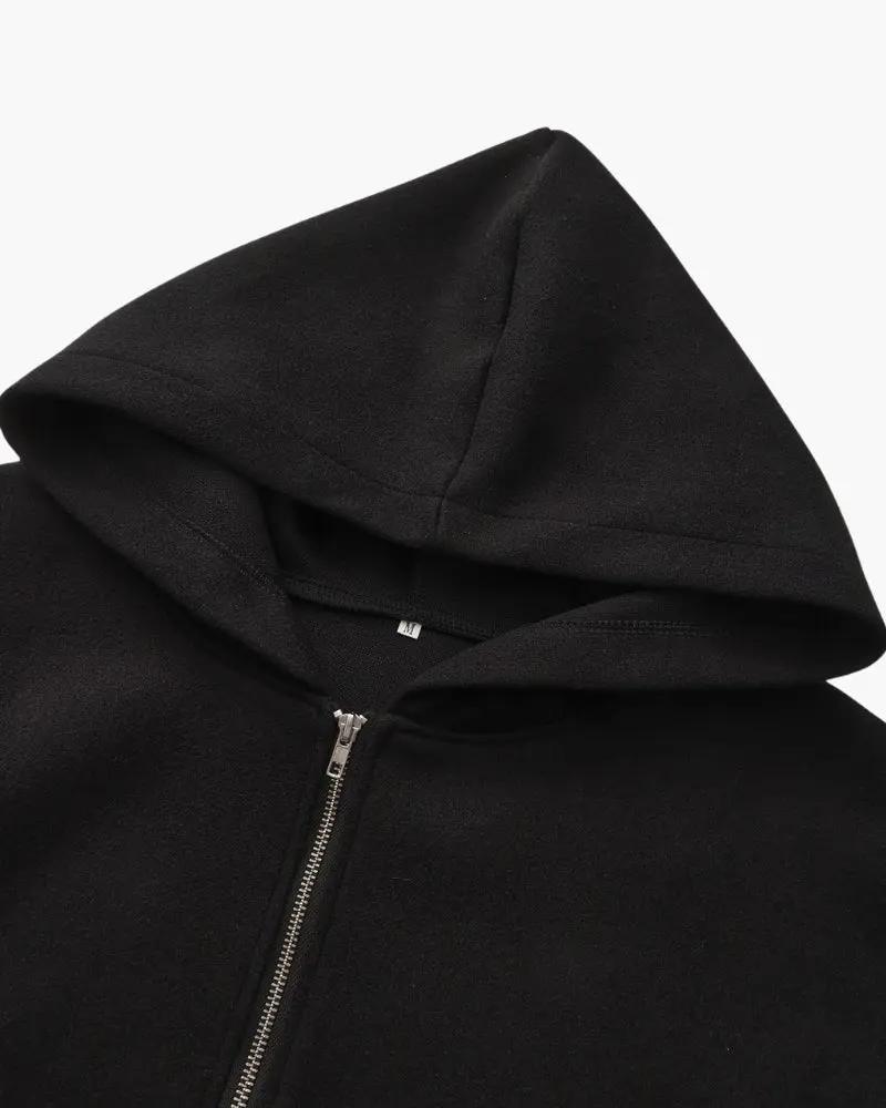 Manteau zippé en laine Marlow