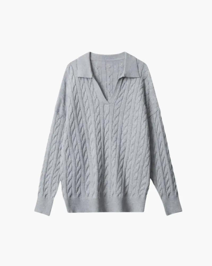 Pull en laine premium à col en V