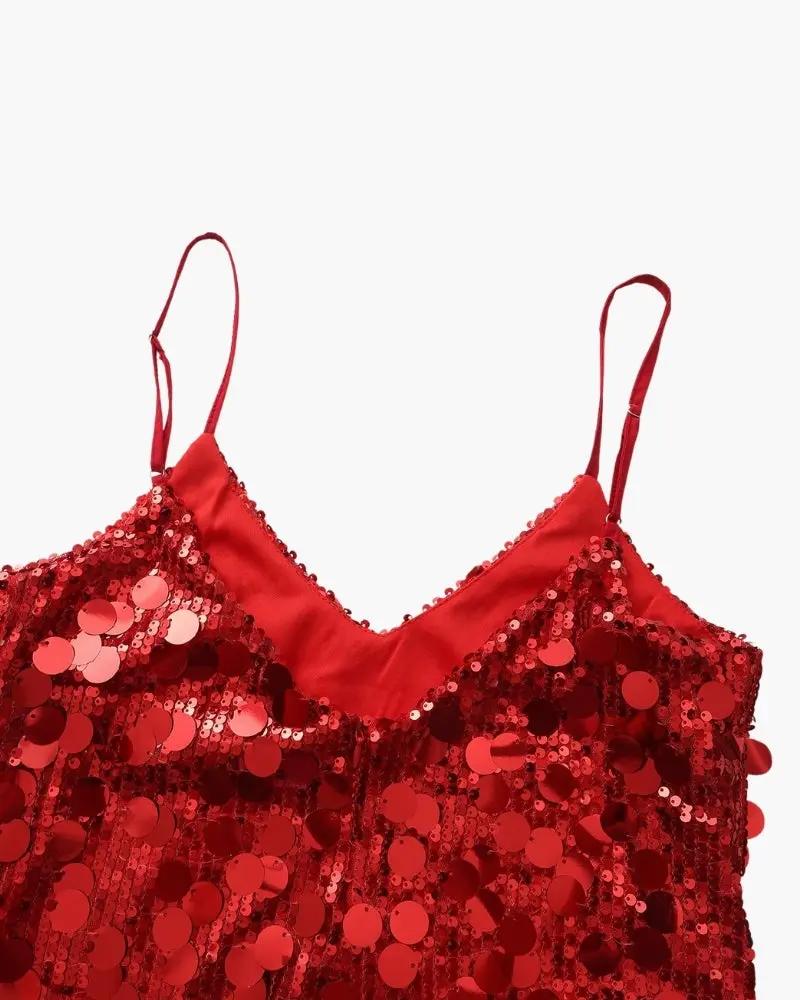 Robe mini à paillettes pour soirée