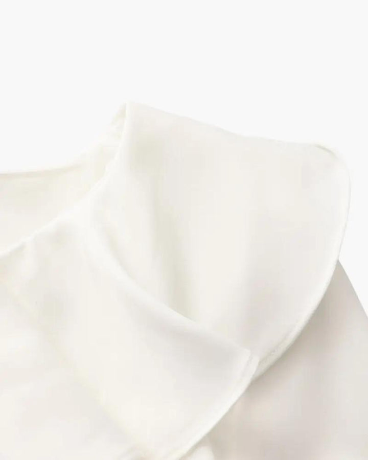 Robe midi à volants et boutons nacrés