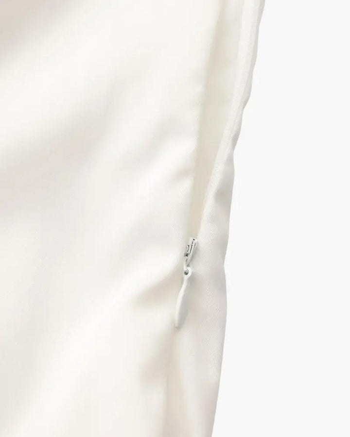 Robe midi à volants et boutons nacrés