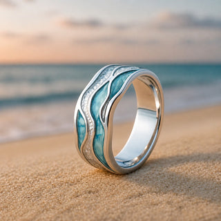 Bague Ripple Océan Turquoise