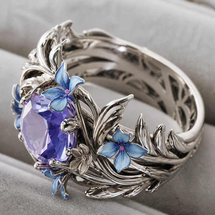 Bague Héritage Lavande Fleurie