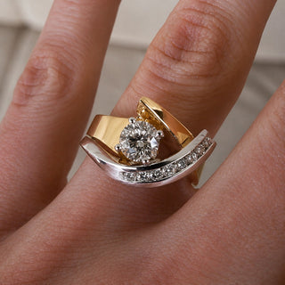 Bague Artistique Bicolore