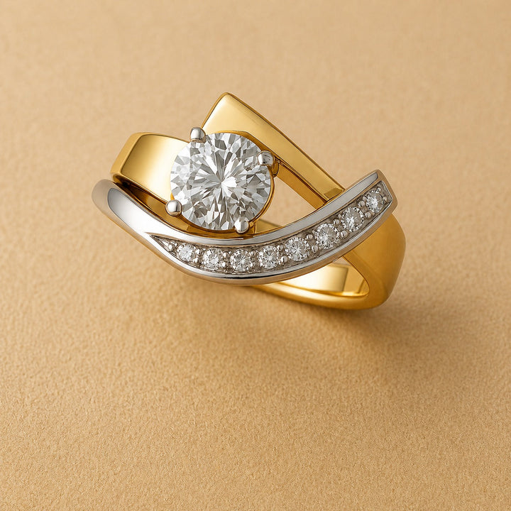 Bague Artistique Bicolore