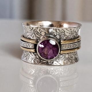 Bague de Méditation en Cristal Bohémien