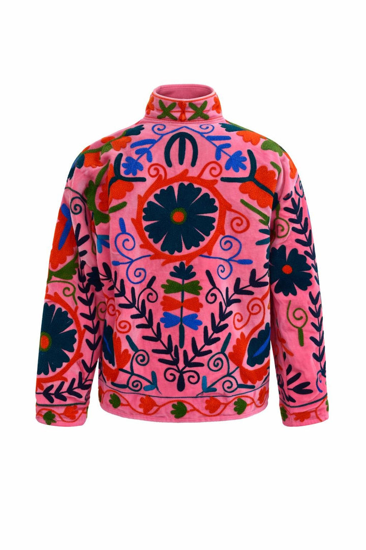 Veste en Velours Suzani Rose