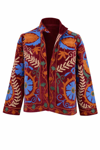Veste Velours Suzani Marroon
