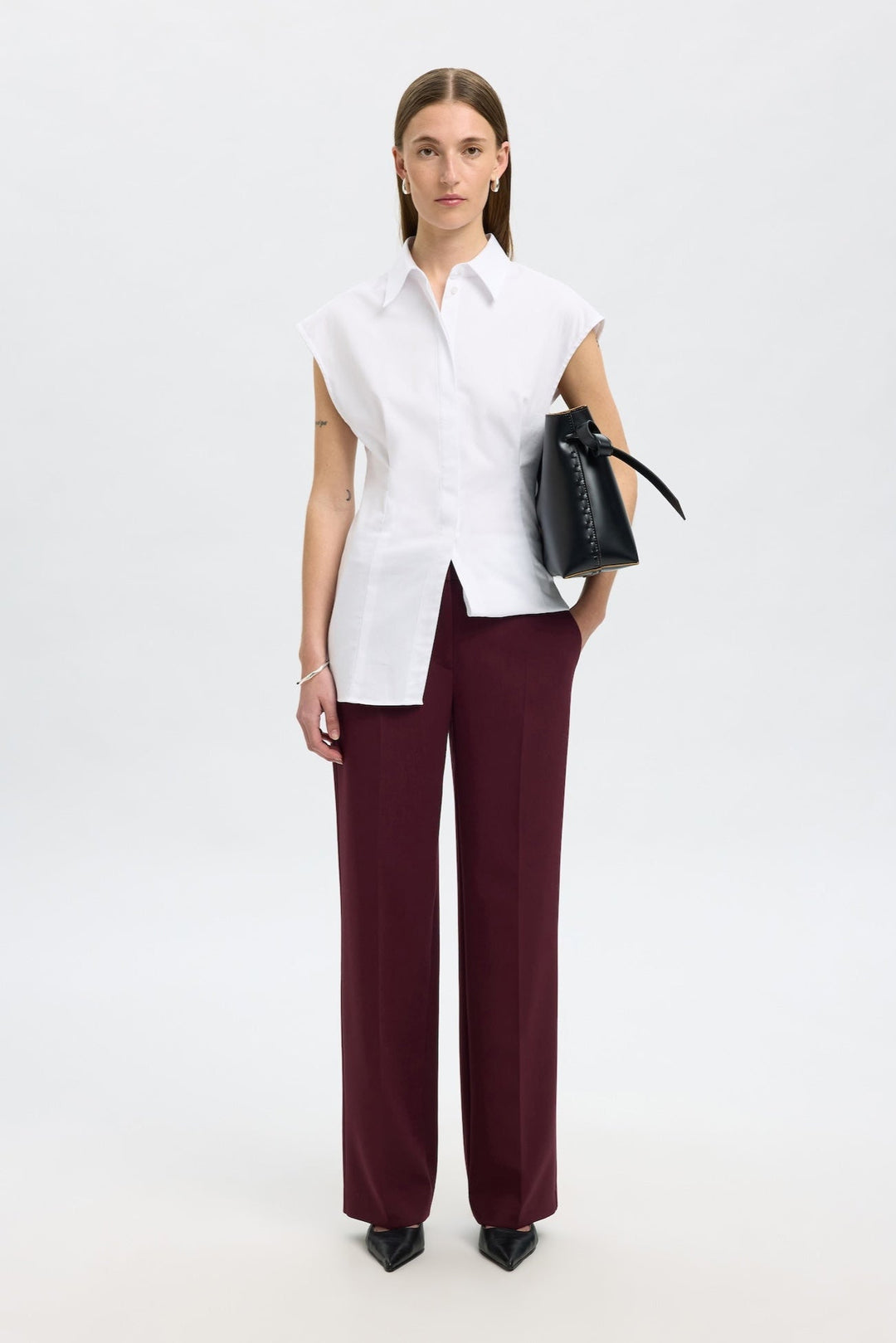 Pantalon Large Rita Mw Mel Fig Melange