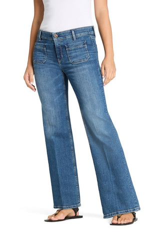 Pantalon Tess Jeans Poche Été Glam Usé