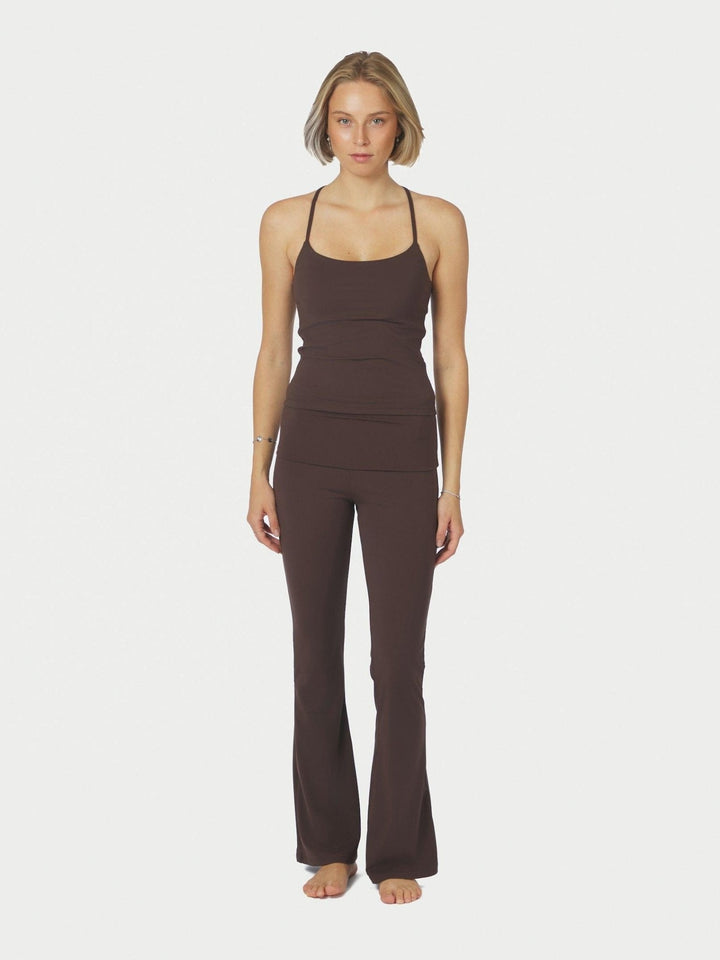 Pantalons Leggings Ulianna Marron Chocolat