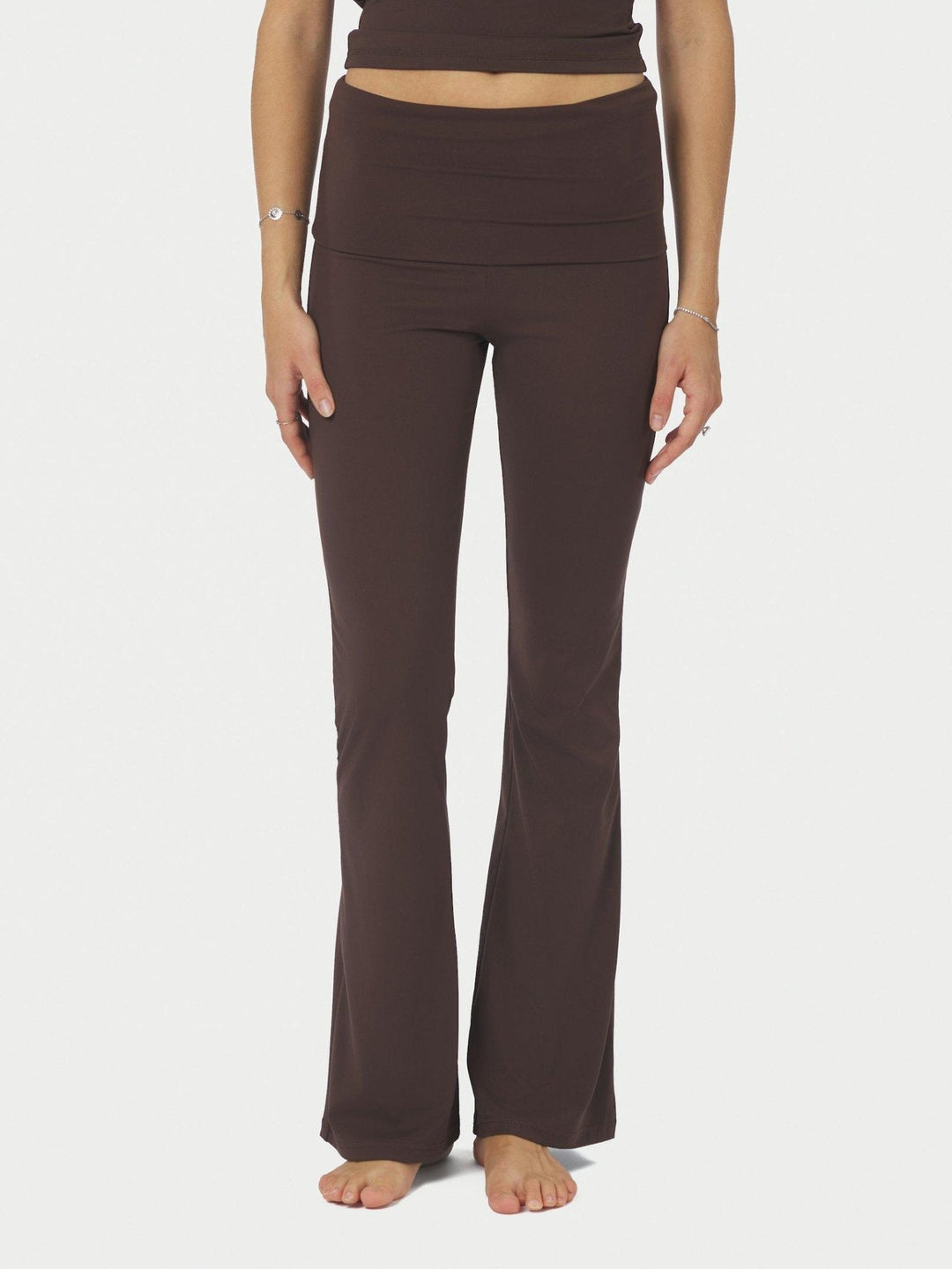 Pantalons Leggings Ulianna Marron Chocolat